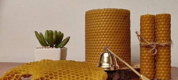Velas de panal de cera de abeja