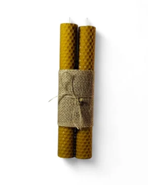 Pack de 2 velas de panal (19 × 2 cm)
